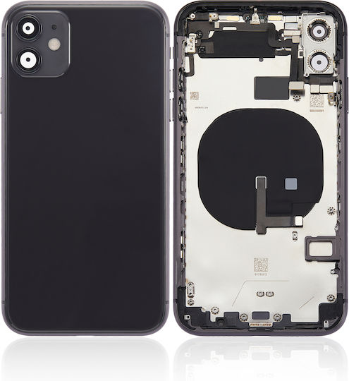 Back Housing W Small Components Pre-installed Iphone 11 No Logo Aftermarket Plus Black