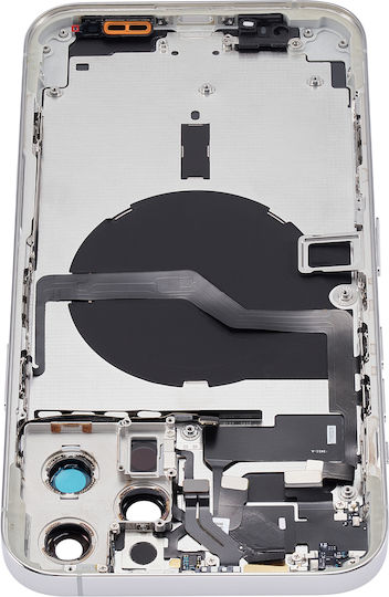 Backcover mit Kleinteilen für iPhone 12 Pro Max US-Version Aftermarket Plus Silber