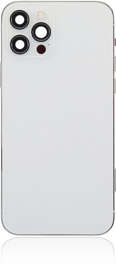 Rückseitiges Gehäuse mit Kleinteilen iPhone 12 Pro US-Version Aftermarket Plus Silber