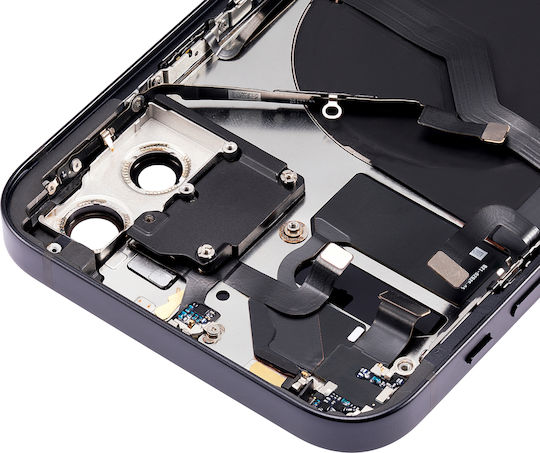 Back Housing W Small Parts Iphone 12 Us Version Aftermarket Plus Black