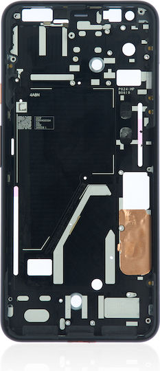 Carcasa cadrului median Google Pixel 4xl, roz, cu buton de pornire
