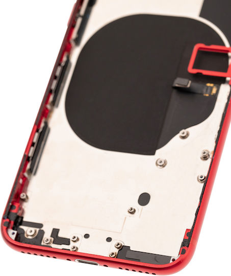 Backcover mit vorinstallierten Kleinteilen iPhone 8 ohne Logo Aftermarket Plus Rot