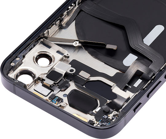 Backcover mit Kleinteilen für iPhone 12 Mini US-Version Aftermarket Plus Schwarz