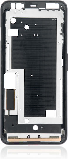 Carcasa ramei mediane pentru Google Pixel 4xl, alb clar, buton de pornire