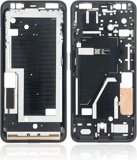 Carcasa ramei mediane pentru Google Pixel 4xl, alb clar, buton de pornire