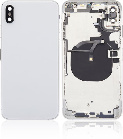 Rückgehäuse mit vorinstallierten Kleinteilen iPhone Xs Max ohne Logo Aftermarket Plus Silber