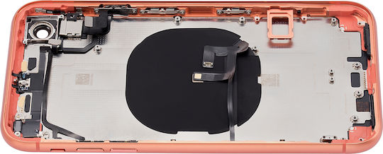 Carcasă Spate cu Componente Mici Preinstalate iPhone Xr Fără Logo Aftermarket Plus Coral