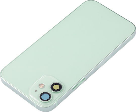 Capac Spate cu Componente Mici pentru iPhone 12 Mini, Versiunea SUA, Aftermarket Plus, Verde