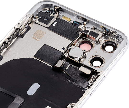 Backcover mit vorinstallierten Kleinteilen iPhone 11 Pro ohne Logo Aftermarket Plus Silber
