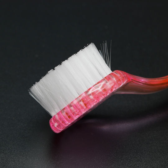Global Fashion Round Dusting Brush Handle Pink