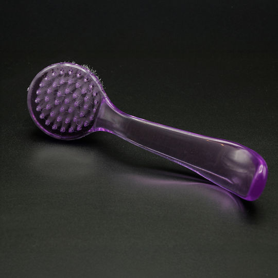 Global Fashion Rundstaubpinsel mit violettem Griff