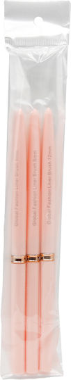 Global Fashion Design Brush Set 3 Pcs Pink Handle