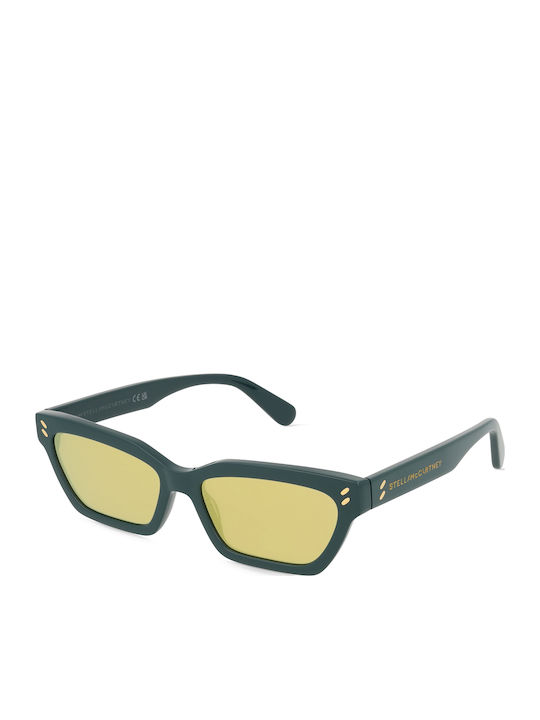 Stella McCartney Sonnenbrille in Grün mit Hornrahmen Stella McCartney Sonnenbrille in Grün mit Hornrahmen