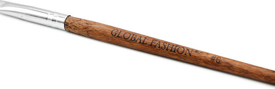 Плоска четка за гел Global Fashion №6