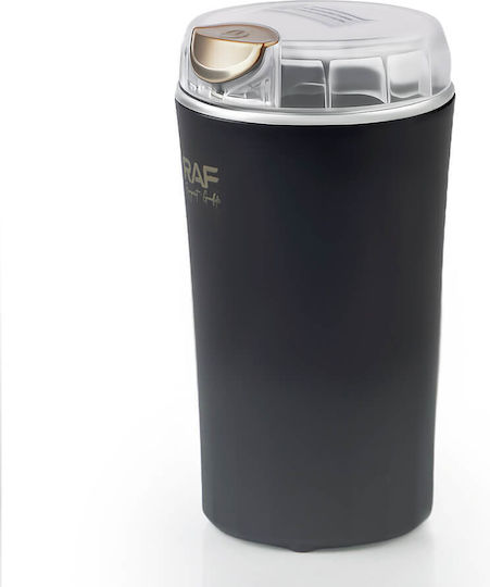 Raf Râșniță Electrică de Cafea 200W și Trepte de Măcinare Neagră