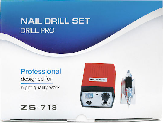 Global Fashion Nail Master Freză Electrică pentru Unghii 65W Roșie cu Pedală