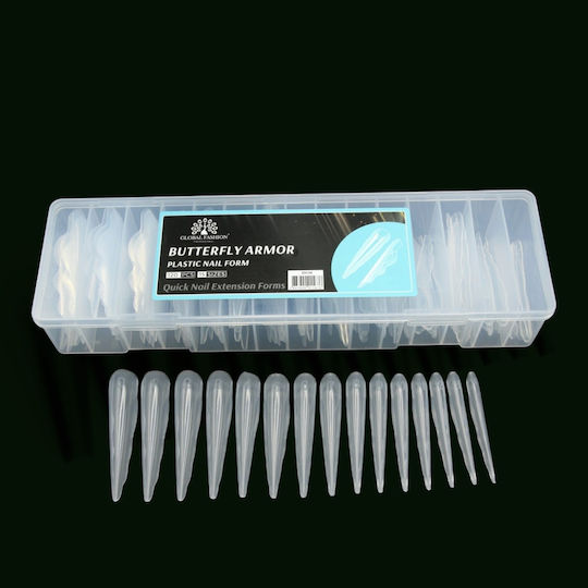 Global Fashion Nail Extension Tips “butterfly Armor ” 120 Pieces 15 Sizes