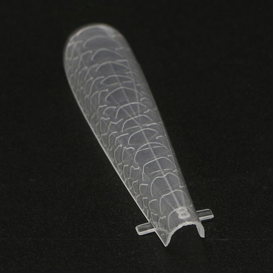 Global Fashion Top Plastik-Nagelformen 120 Stück, Gewölbt, Mandelförmig, Schlangenmuster
