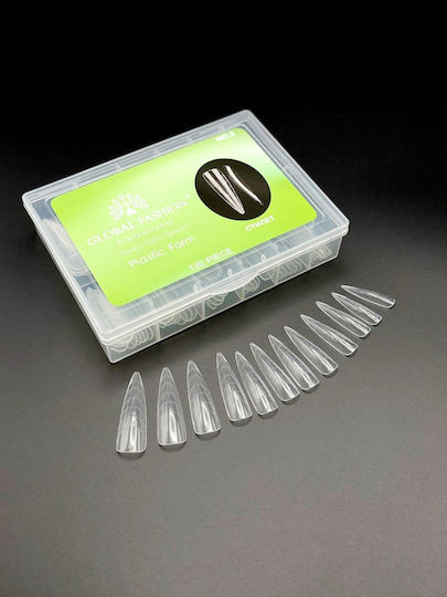 Global Fashion Plastic Stiletto Nail Forms Markings 120 Pcs No 2 25470