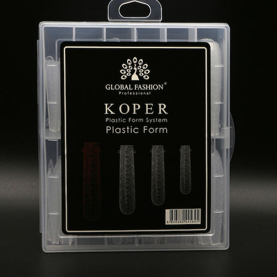 Global Fashion Top Plastic Nail Forms 120 Pcs Narrow Square Snake Print