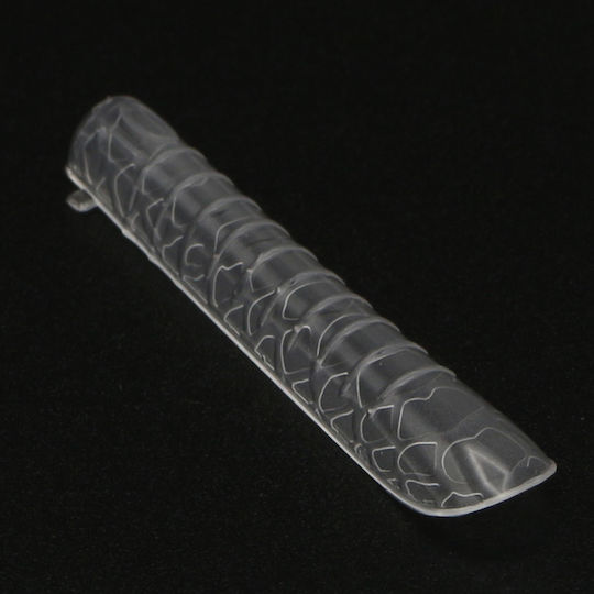 Global Fashion Top Plastic Nail Forms 120 Pieces Wide Square Snake Print