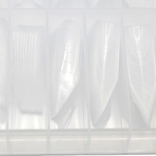 Global Fashion Șabloane din Plastic cu Marcaje pentru Marginile Unghiilor 120 Bucăți Nr. 1 25371
