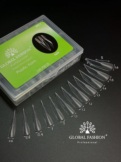 Global Fashion Plastic Top Forms Markings Edge 120 Pcs No 1 25373