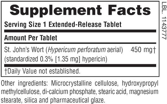 Nature's Plus Herbal Actives St. John's Wort Extended Release 450mg 60 tabs