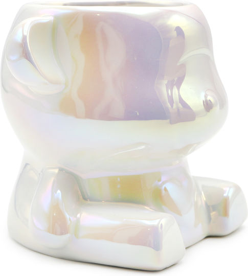Organizator de pile Global Fashion din ceramică albă cameleon