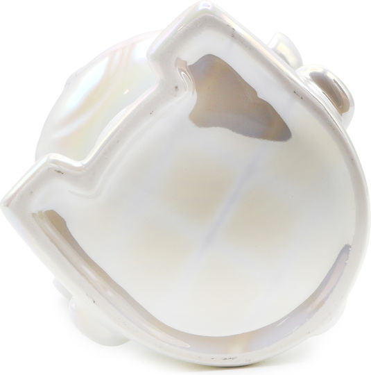 Organizator de pile Global Fashion din ceramică albă cameleon