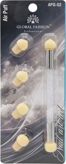 Global Fashion Ombre Sponge Aeropuffing 6 Refills White