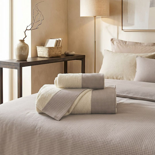 Rythmos 3-Piece Bath Towel Set Beige 500 g/m² Weight