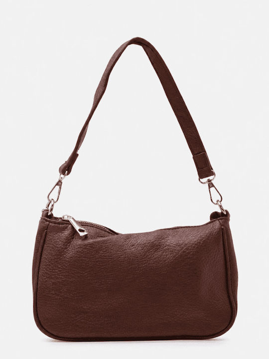 Brown Fabric Women's Shoulder Bag