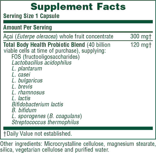 Nature's Plus Probiotics Ultra Συμπλήρωμα με Προβιοτικά & Πρεβιοτικά 60 φυτικές κάψουλες