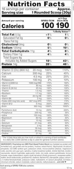 Spiru-Tein High-Protein Energy Meal Gluten Free with Flavor Vanilla 544gr