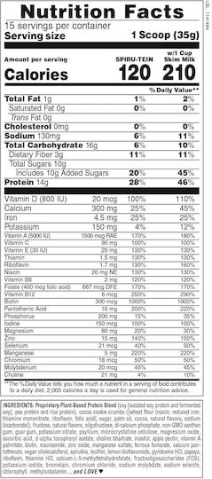 Spiru-Tein High-Protein Energy Meal Gluten Free with Flavor Cookies & Cream 525gr