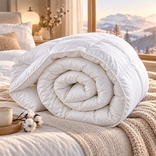 Kraft World King Size Down Duvet 220x240 cm White DUV-220240 White 260 GSM 10.5 Togs