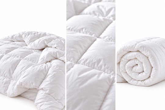 Kraft World King-Size Feather-Down Quilt 220x240cm White 260 GSM 10.5 Togs