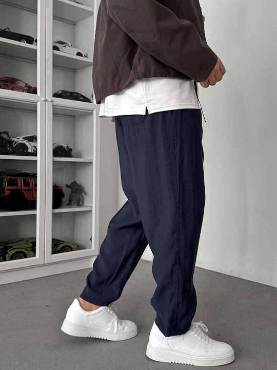 Men’s Slim Fit Trousers Dark Blue