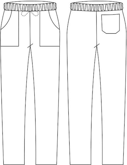Unisex Kochhose Egochef Bazzy Kordel Sorona Weiße
