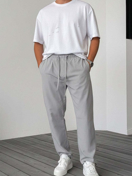 Men's Loose Fit Grey Trousers