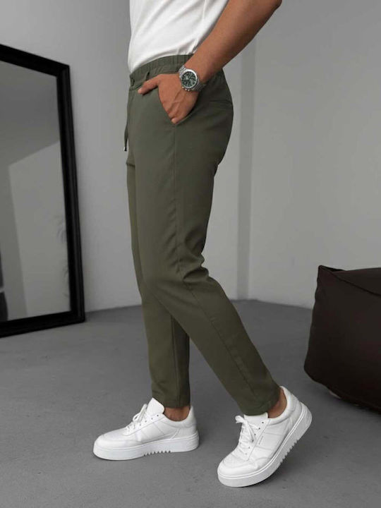 Men's Loose Fit Khaki Trousers
