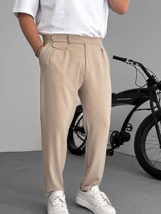 Men's Beige Trousers