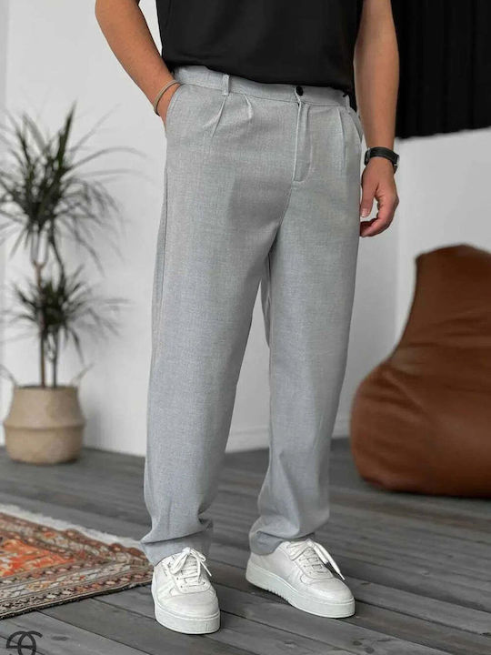 Men's Loose Fit Grey Trousers