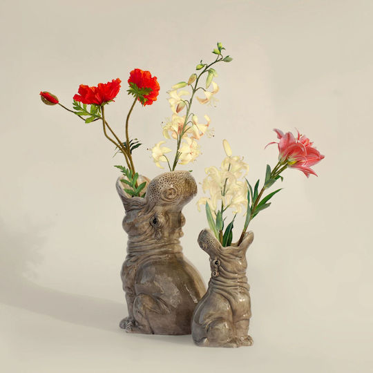 Donkey Decorative Grey Vase