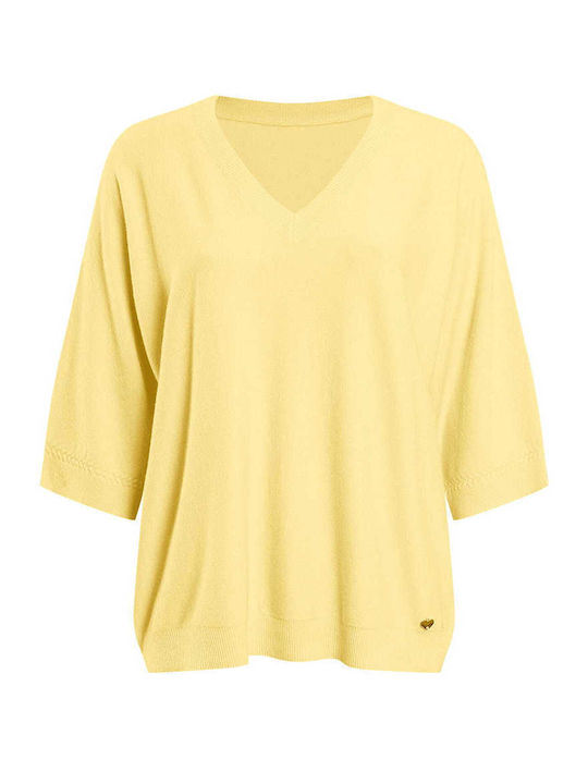 Celestino Damenpullover mit Lockerer Passform Loose Fit Gelb