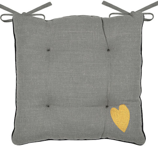 Μαξιλάρι Καρέκλας Κήπου Teenlove Gris 38x38εκ.