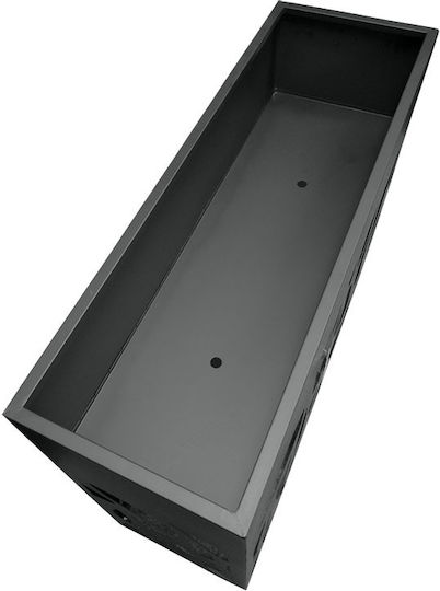 Marhome Blumenkasten Metallisch Charcoal 100x30x100cm.