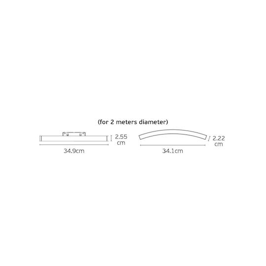 VK Lighting Commercial Linear LED Ceiling Light 2W Warm White