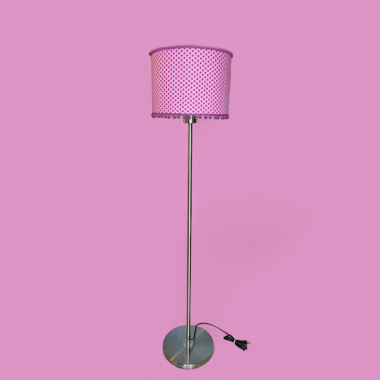 Fuchsia Dots Floor Lamp With E27 Lamp Bulb Base